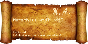 Merschitz Aténé névjegykártya